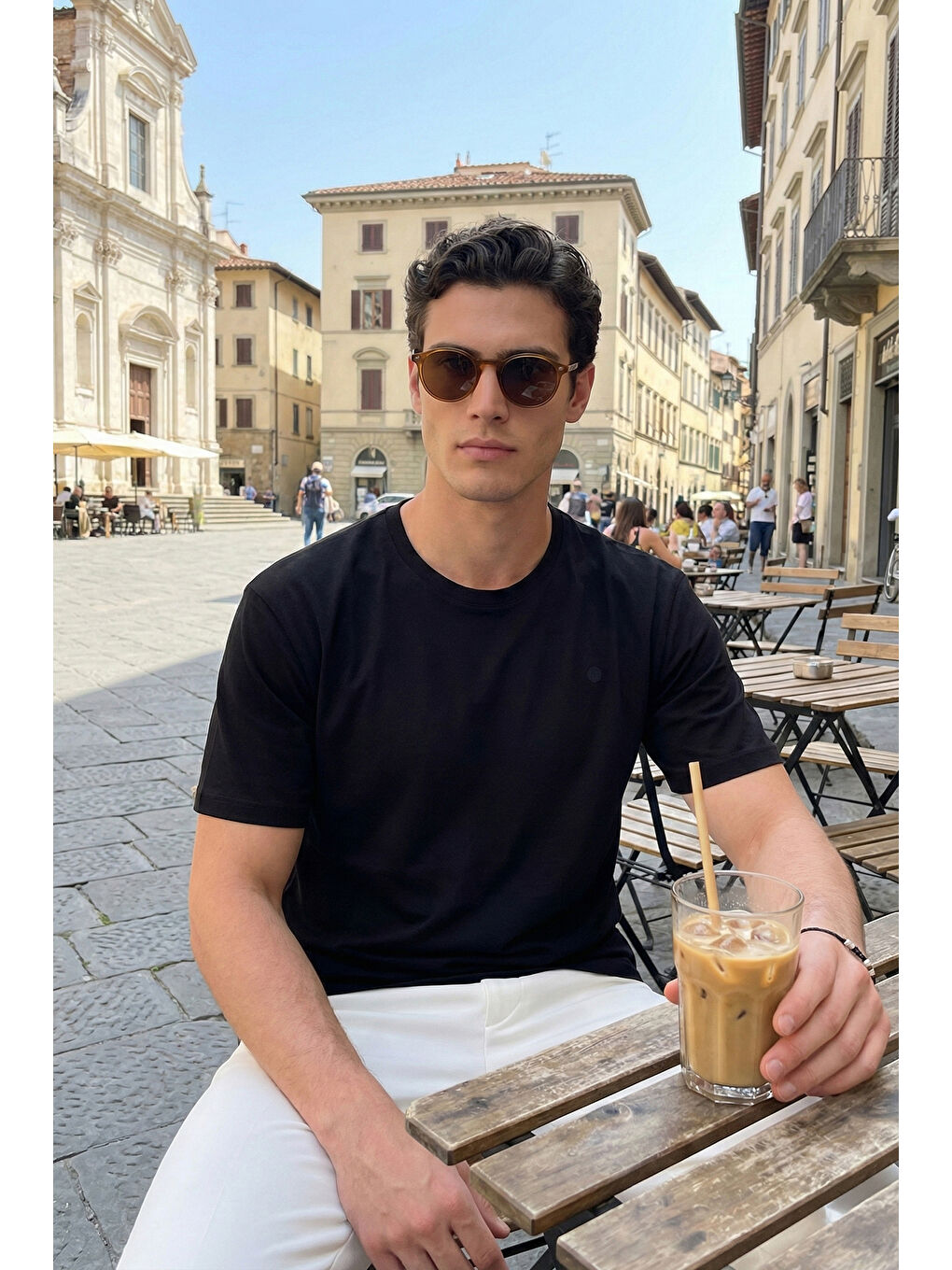 Siyah Regular Fit Bisiklet Yaka T Shirt 5904028