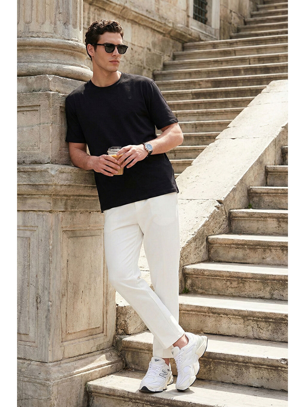 Siyah Regular Fit Bisiklet Yaka T Shirt 5904028-1