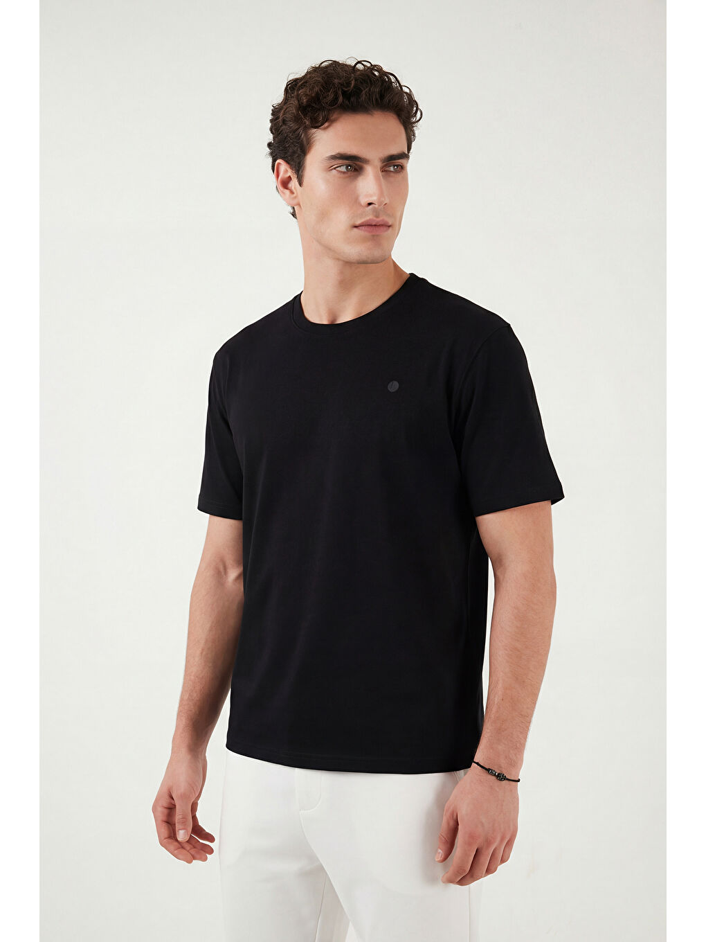 Siyah Regular Fit Bisiklet Yaka T Shirt 5904028-3