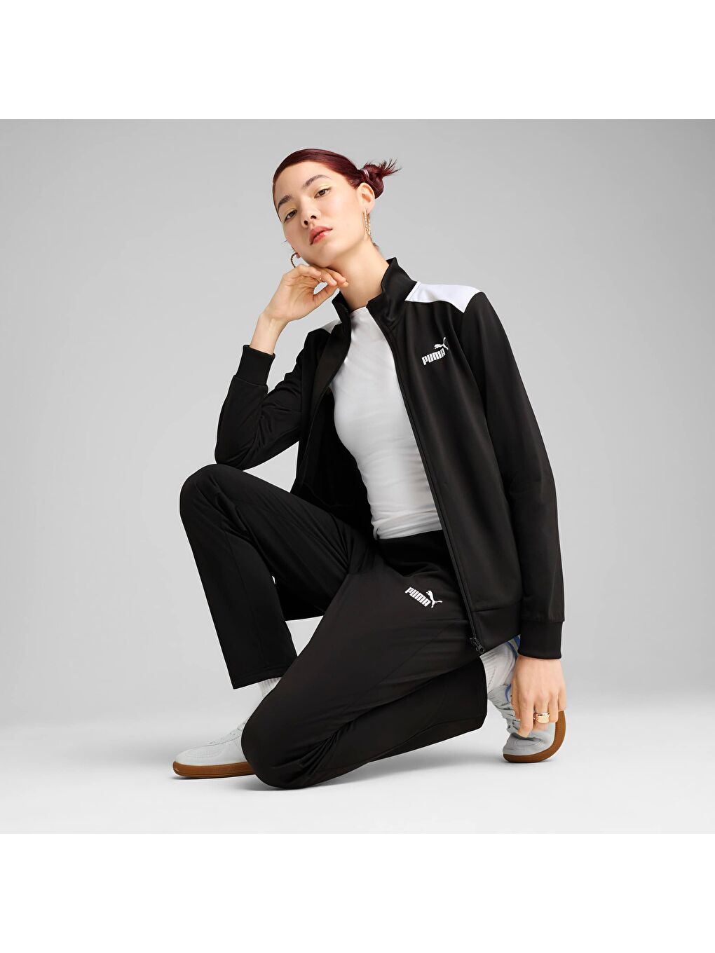 Siyah Poly SUIT Kadın Eşofman Takımı-6