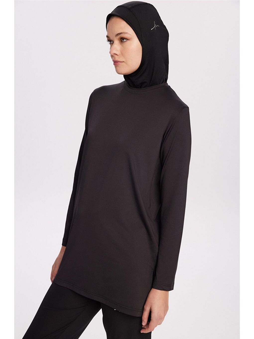 Active Uzun Kollu Siyah Antrenman Üstü-Sweatshirt Act-45-2