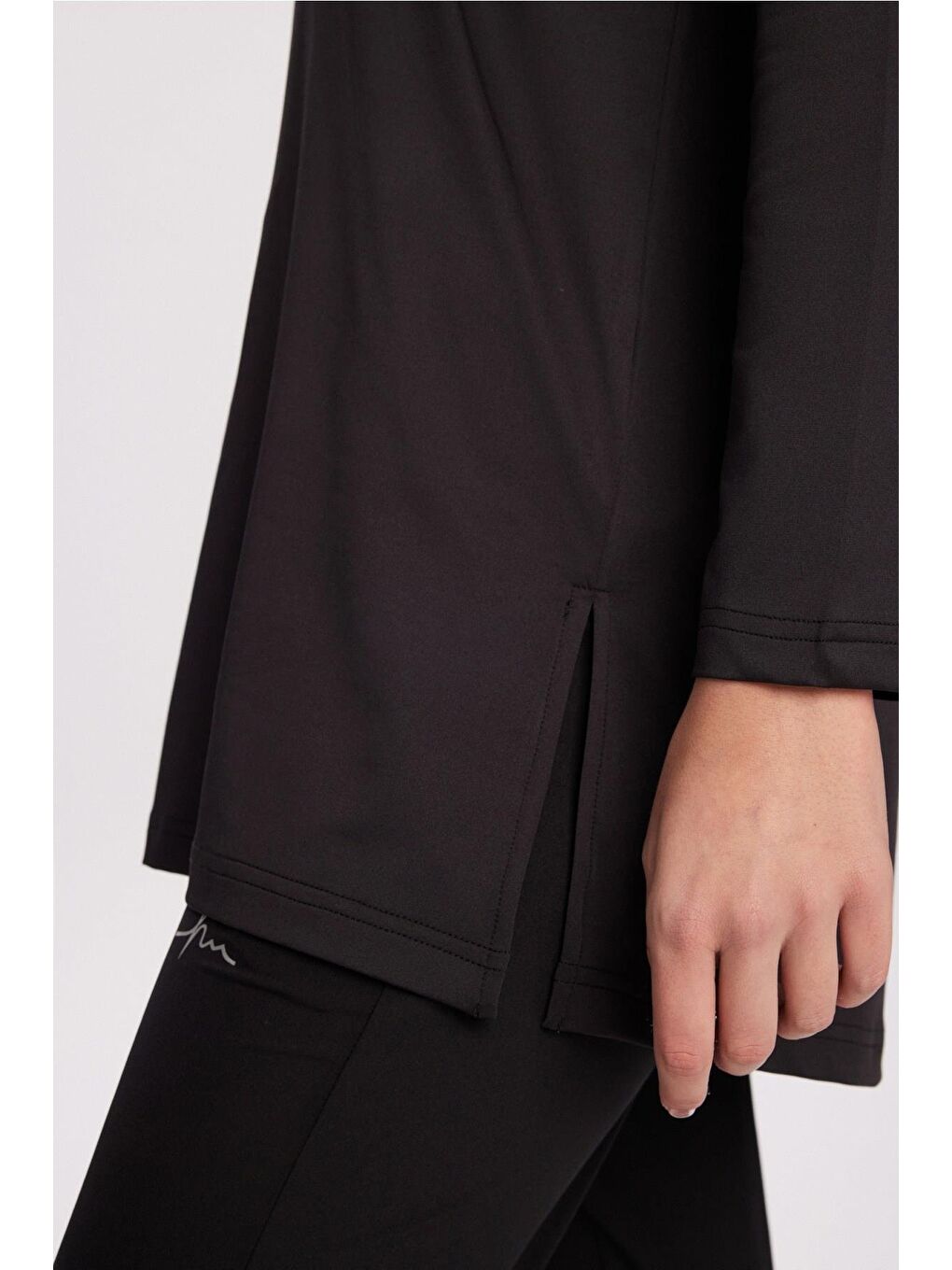 Active Uzun Kollu Siyah Antrenman Üstü-Sweatshirt Act-45-3