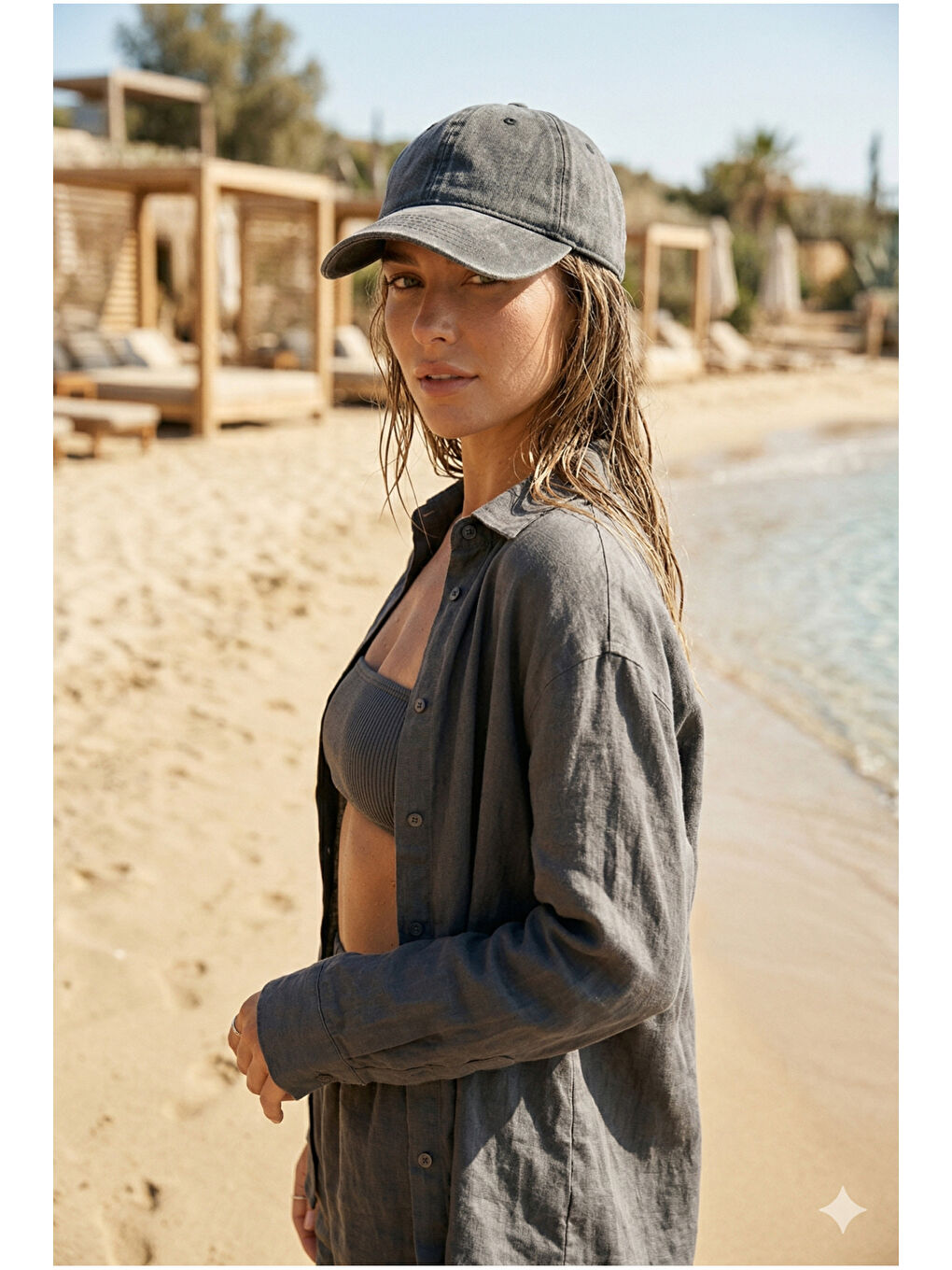 Unisex Siyah Günlük Şapka Eskitme Detaylı Yıkamalı Pamuklu Premium Vintage Şapka SPK16 SIYAH-1