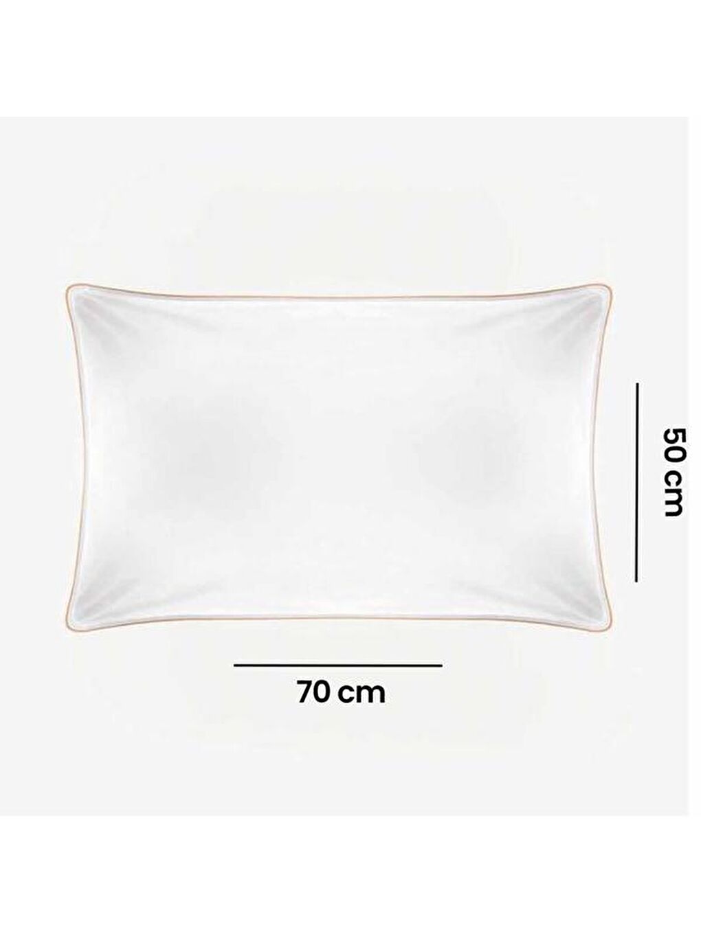 Beyaz Downa 30 Kaz Tüyü Yastık - 50x70 cm-1