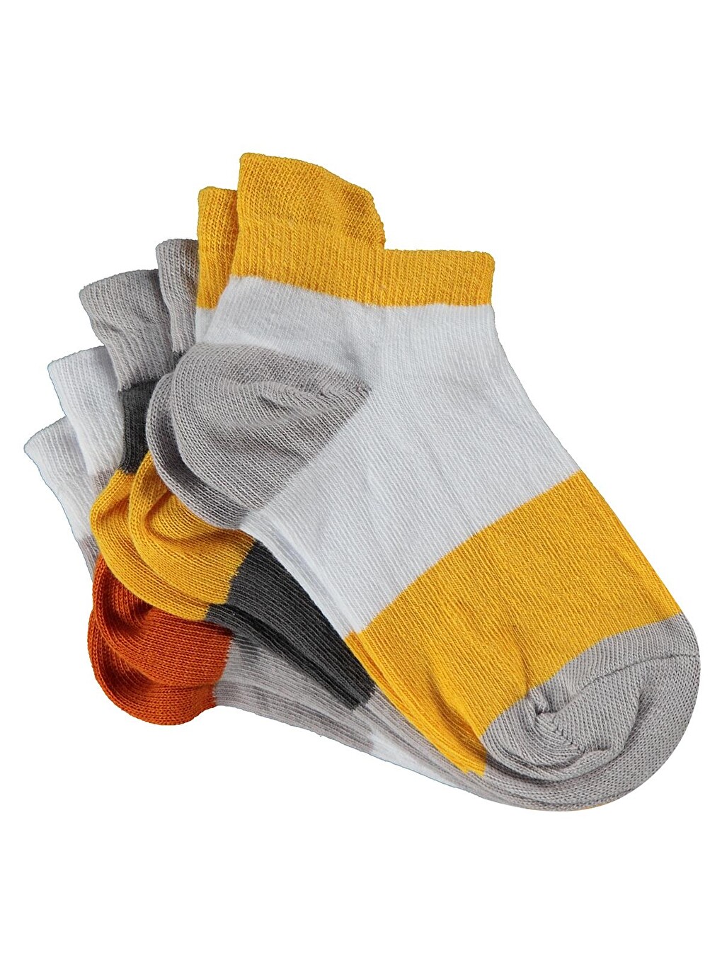 Beyaz Boys Basic Clours 3'lü 2-12 Yaş Erkek Çocuk Patik Çorap - Standart-5