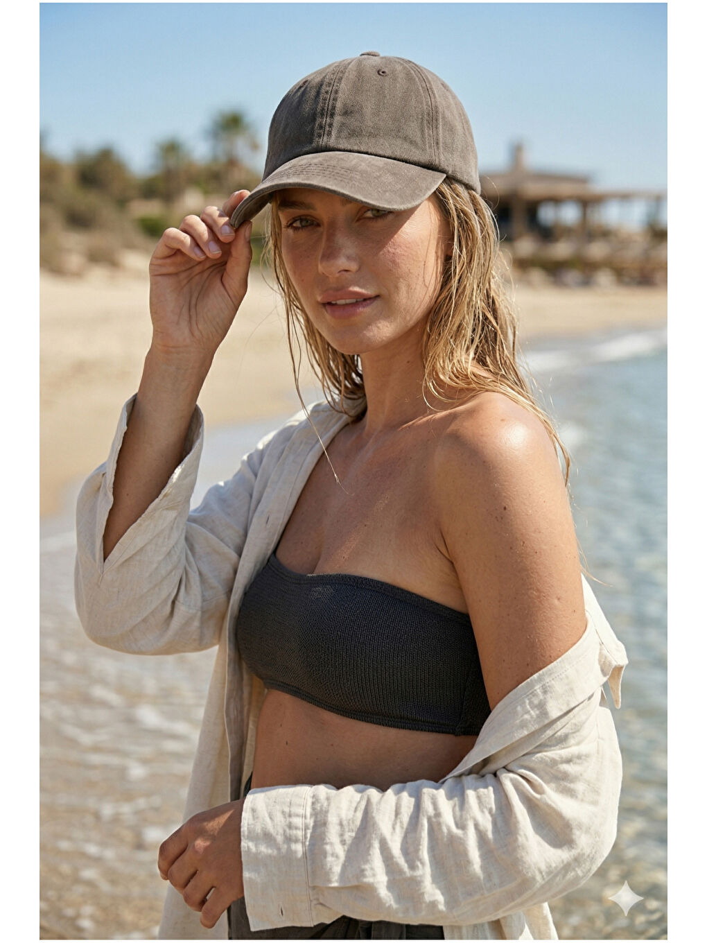 Kahverengi Unisex Kahve Günlük Şapka Eskitme Detaylı Yıkamalı Pamuklu Premium Vintage Şapka SPK16 KAHVERENGI-1