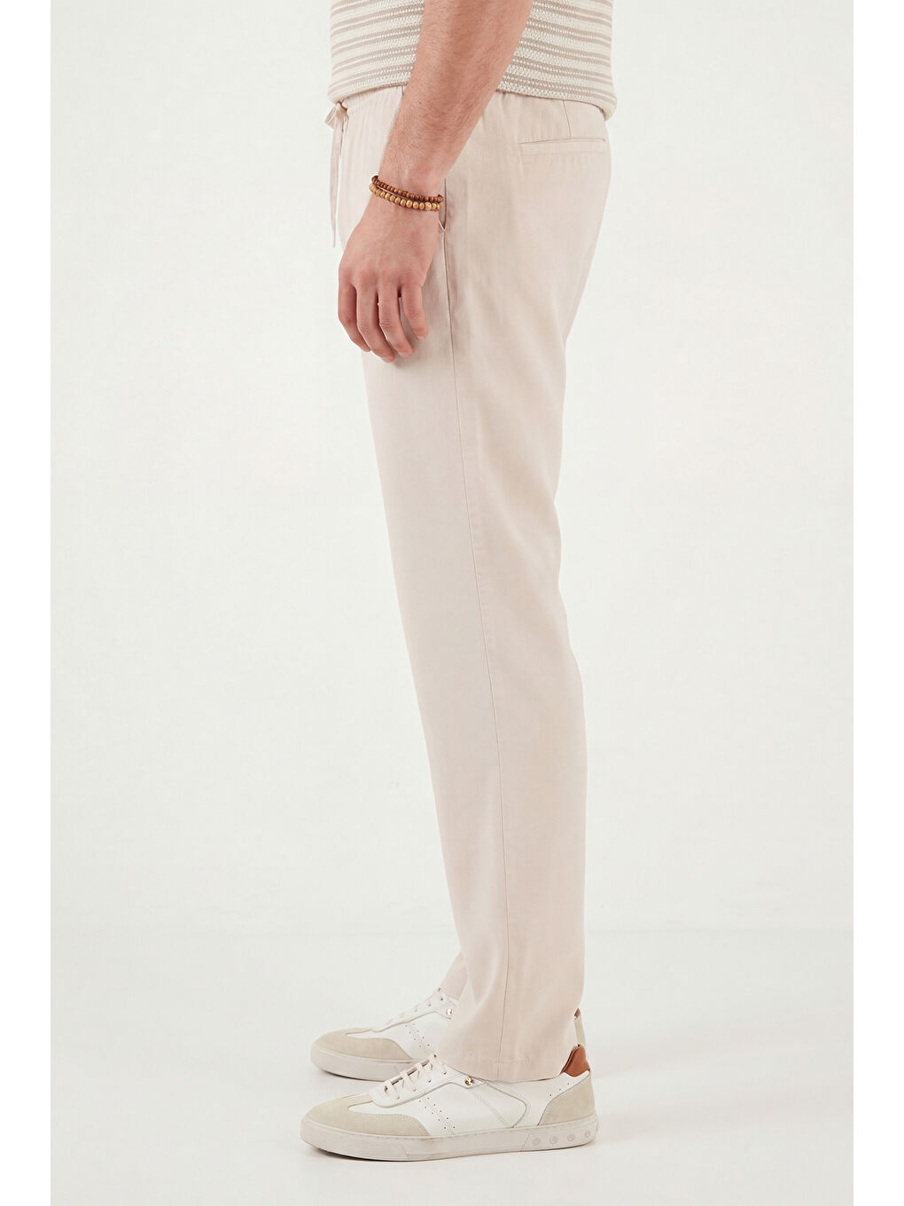 Bej Regular Fit Normal Bel Düz Paça Pantolon 6689255-4