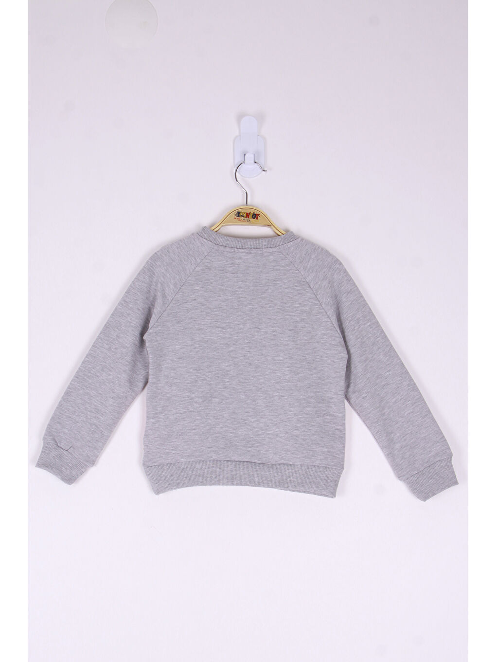 Gri Kız Çocuk Taç Baskılı Sweatshirt-2
