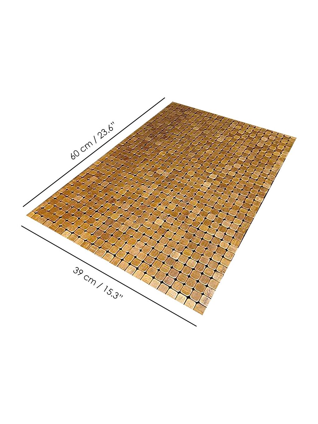 Bej Bambu Kaymaz Banyo Paspası Çok Amaçlı Kaydırmaz Taban Banyo Matı Kapı Önü Paspası Duş Kaydırmazı-3