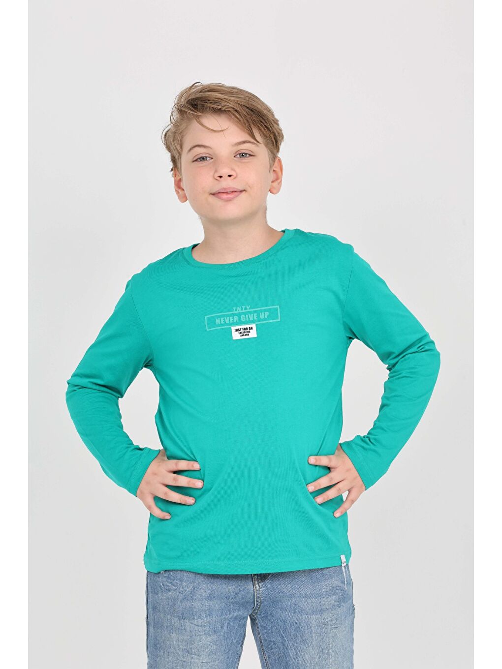 Yeşil Erkek Çocuk Baskılı Tişört-2