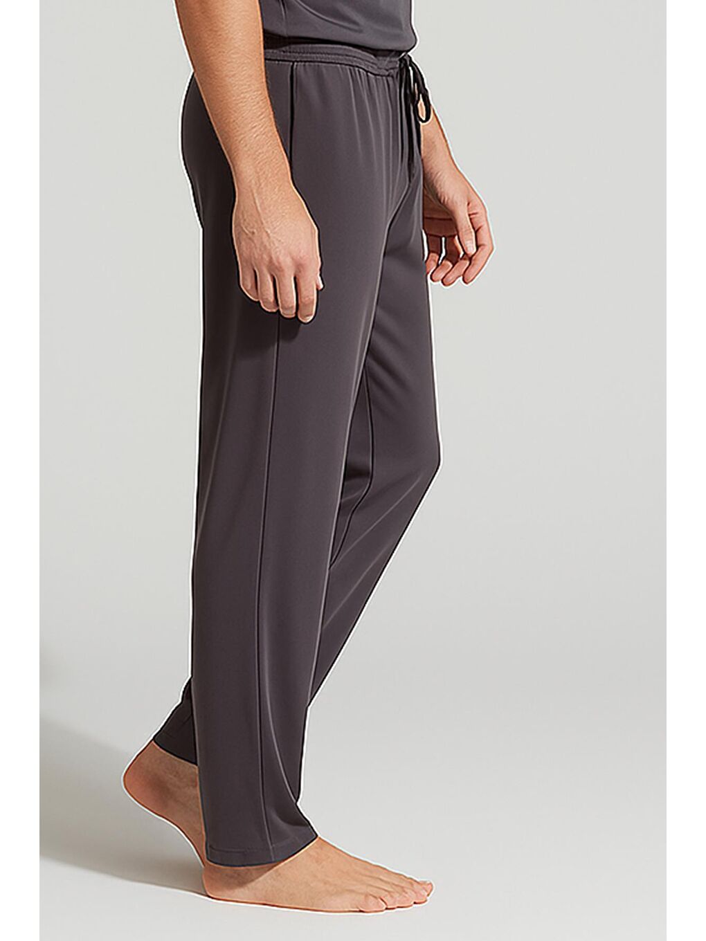 Antrasit Erkek Uzun Cepli Esnek Elastanlı Viskoz Pijama Altı MAN02-3