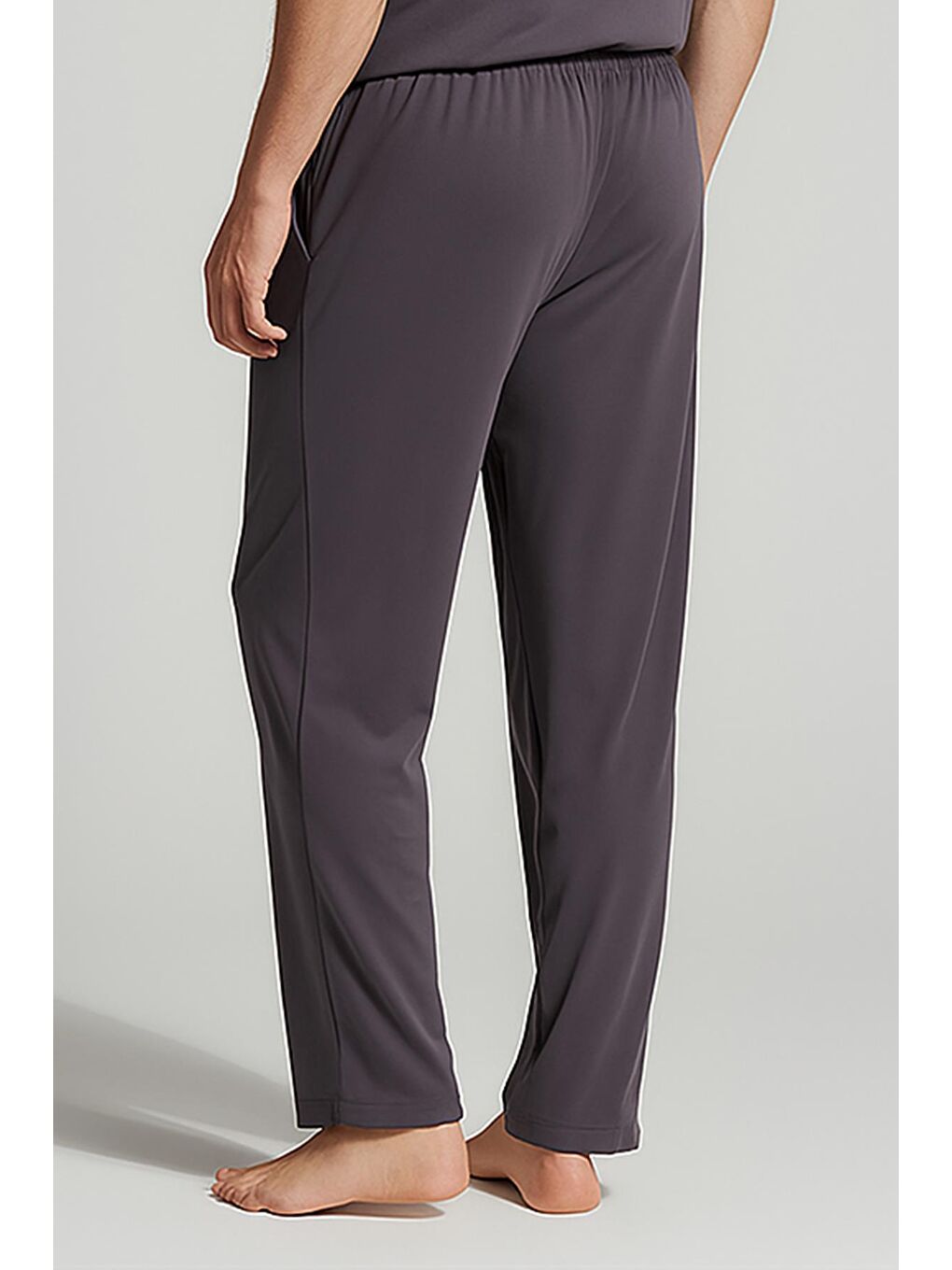 Antrasit Erkek Uzun Cepli Esnek Elastanlı Viskoz Pijama Altı MAN02-4