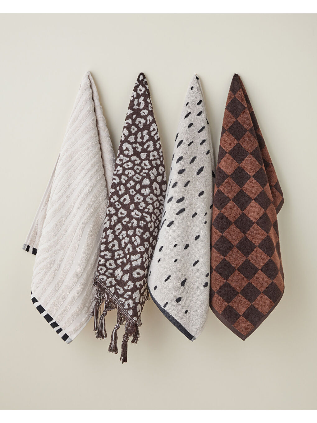 Panthera Pamuk Yüz Havlusu 50x80 cm Ekru-2