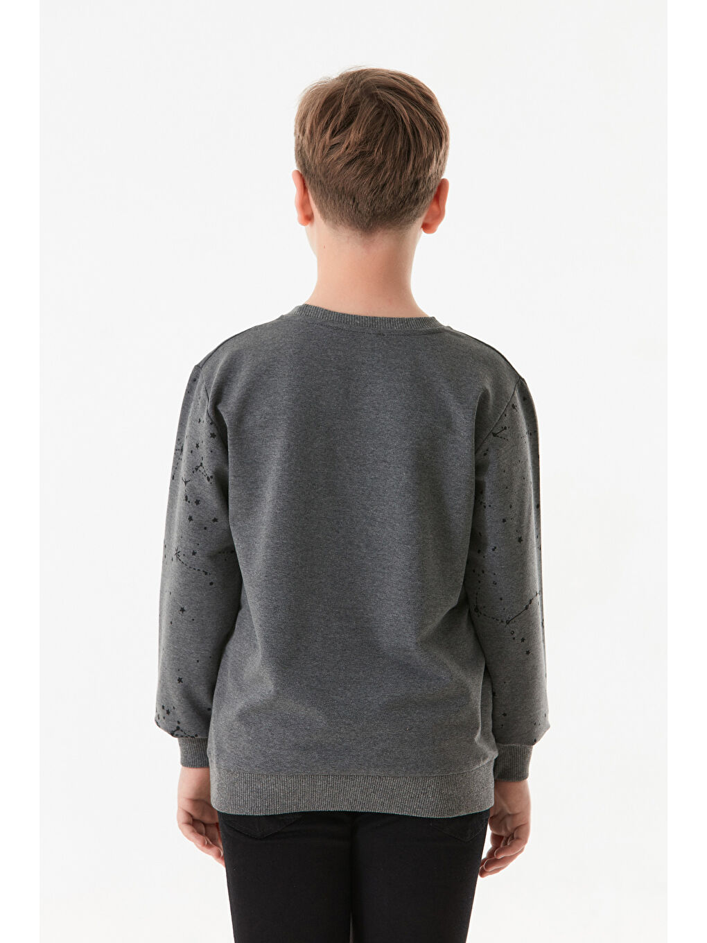 Antrasit Stay Strong Baskılı Erkek Çocuk Sweatshirt-2