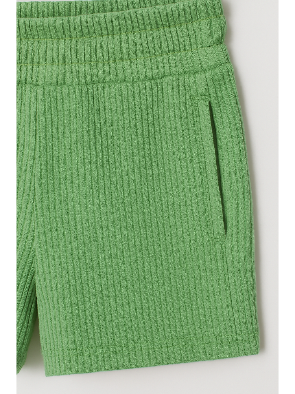 Yeşil Unisex Çocuk Pamuklu Gri La'ciel Yazılı T-Shirt Ve Şort Takım - Gofre Dokulu-1