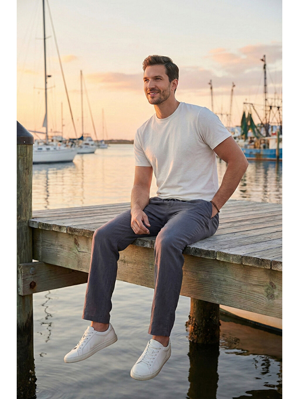 Gri Regular Fit Normal Bel Düz Paça Pantolon 6689255