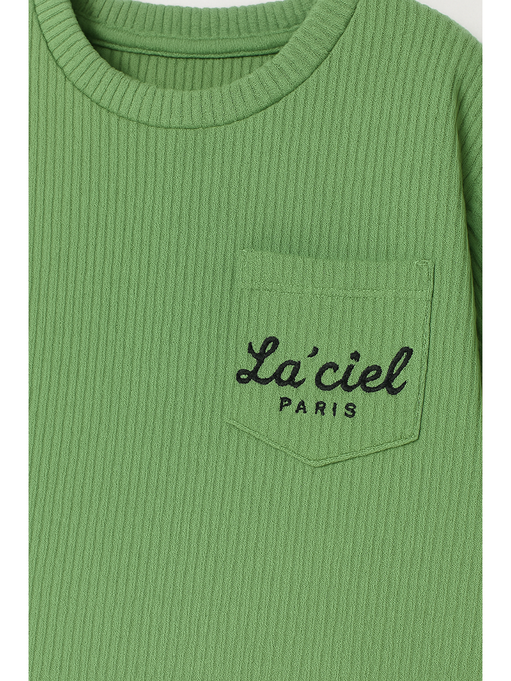 Yeşil Unisex Çocuk Pamuklu Gri La'ciel Yazılı T-Shirt Ve Şort Takım - Gofre Dokulu-2