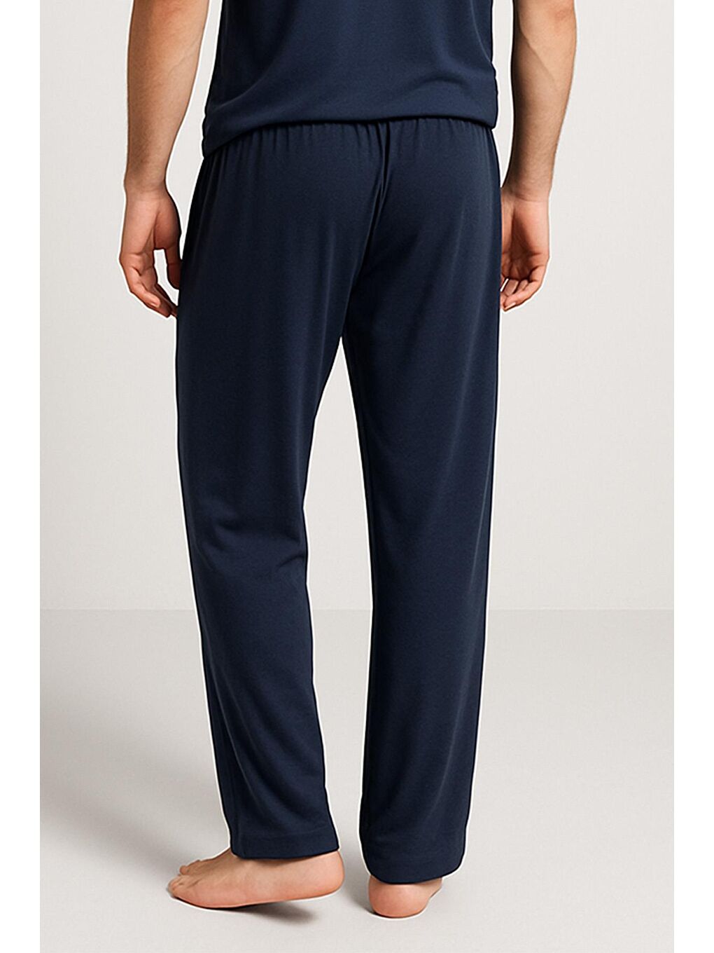 Lacivert Erkek Uzun Cepli Esnek Elastanlı Viskoz Pijama Altı MAN02-3