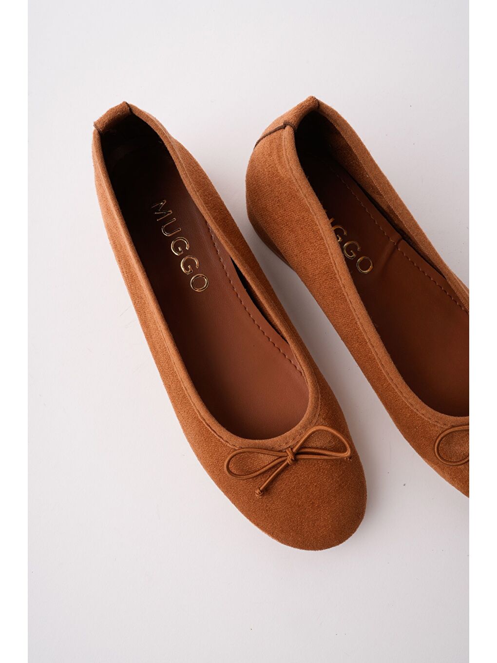 Kahverengi HİDDEN Gizli Topuklu Fiyonk Detaylı Deri Kadın Babet-3