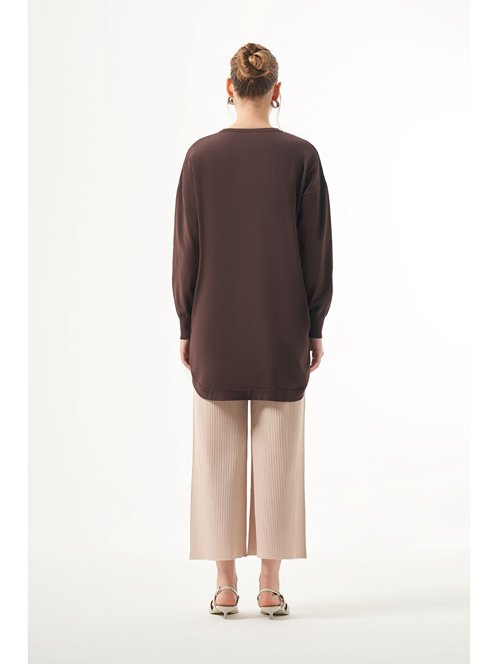Merserize Oval Kesim Tunik 1200 Kahverengi-2