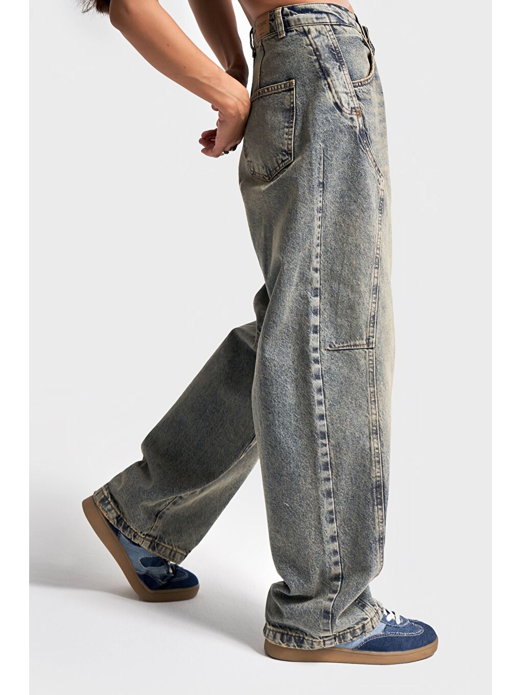 Mavi Kadın T.Kot Rengi 4w5-85 Barrel Fit Cep Detaylı %100 Pamuk Tasarım Denim Jean-1