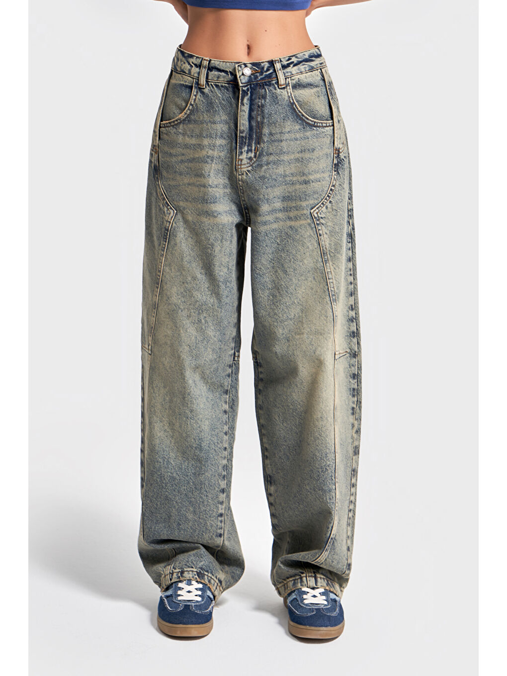 Mavi Kadın T.Kot Rengi 4w5-85 Barrel Fit Cep Detaylı %100 Pamuk Tasarım Denim Jean-2