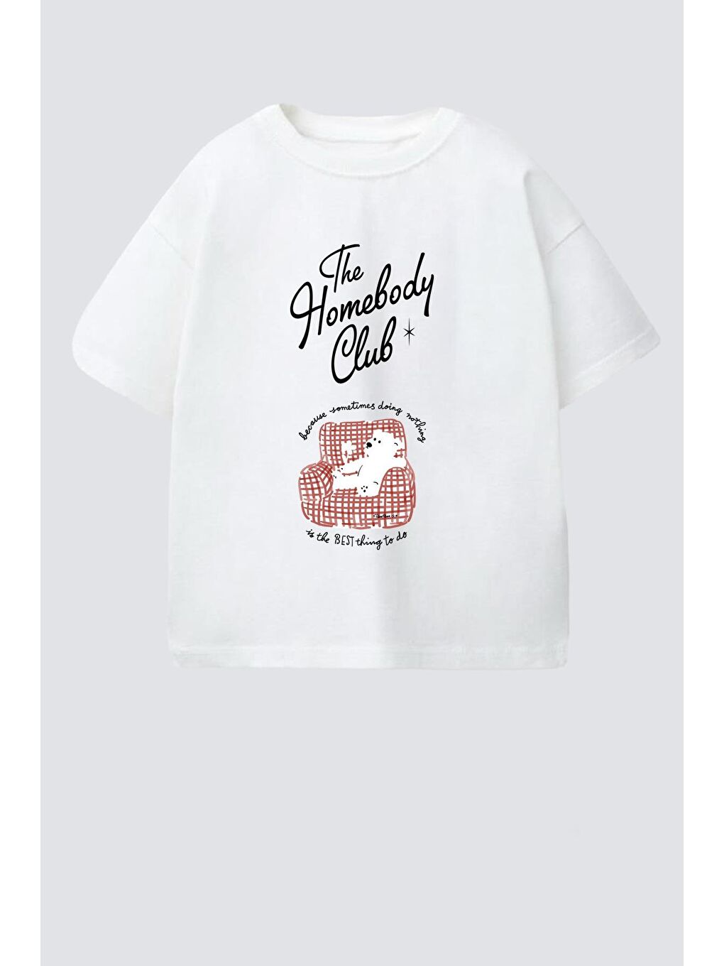 Ekru Kız Çocuk Pamuklu Bisiklet Yaka Baskılı T-Shirt