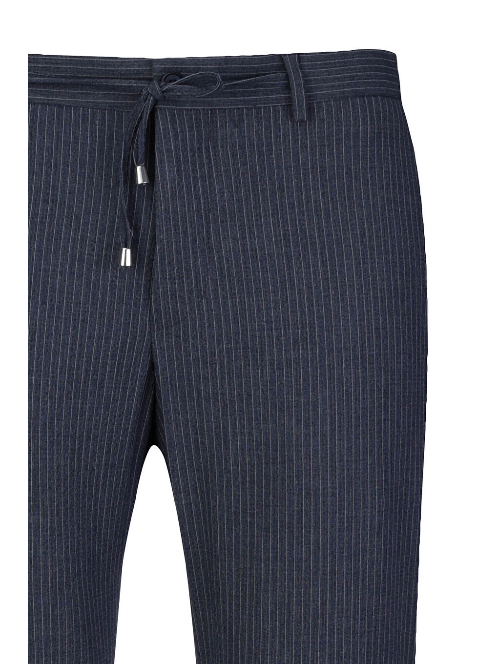 Lacivert Rahat Kesim Çizgili Yandan Cepli Jogger Pantolon-1