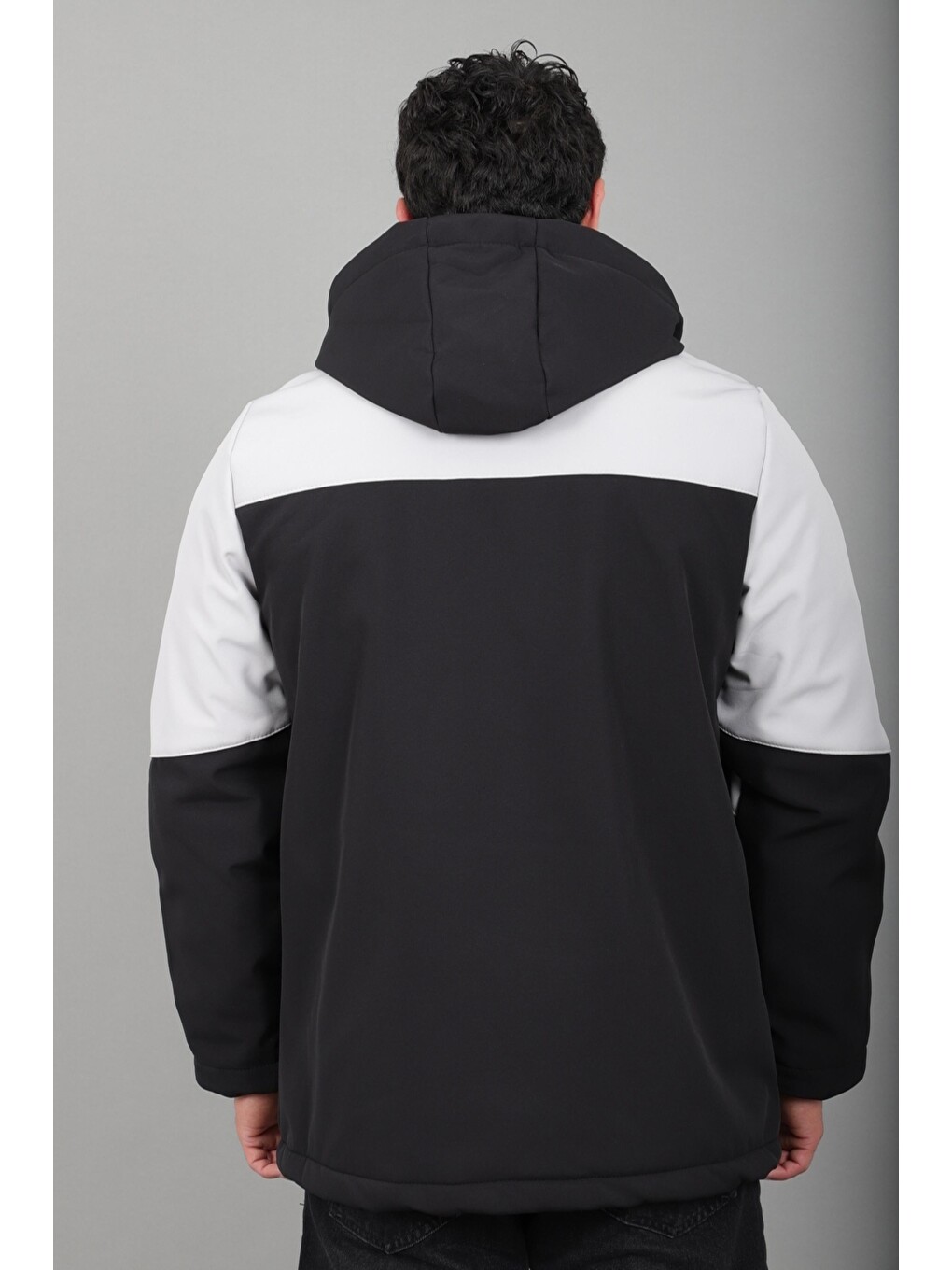Bej Parçalı Outdoor Softshell Kışlık Mont Pldp 3038_50513-4