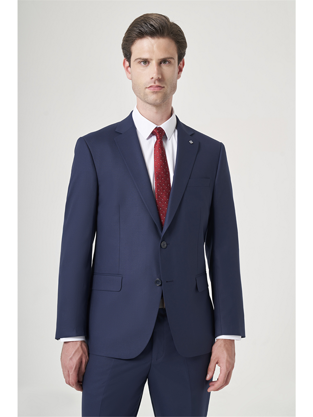 Lacivert Mono Yaka 4 Drop Comfort Fit Tam Astar Esnek Takım Elbise 1001260178-1