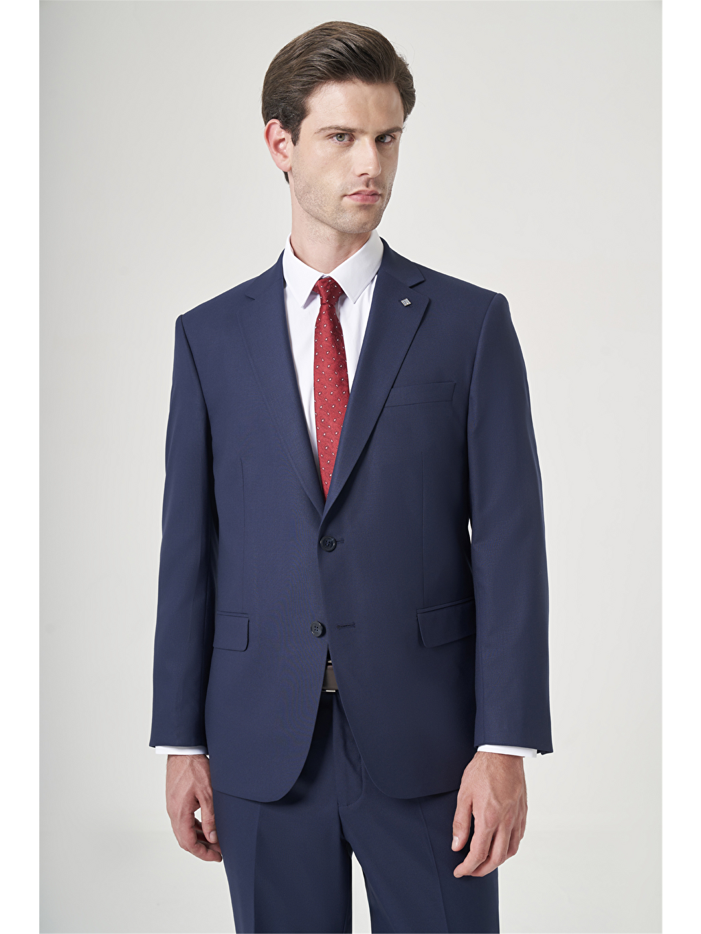 Lacivert Mono Yaka 4 Drop Comfort Fit Tam Astar Esnek Takım Elbise 1001260178-2