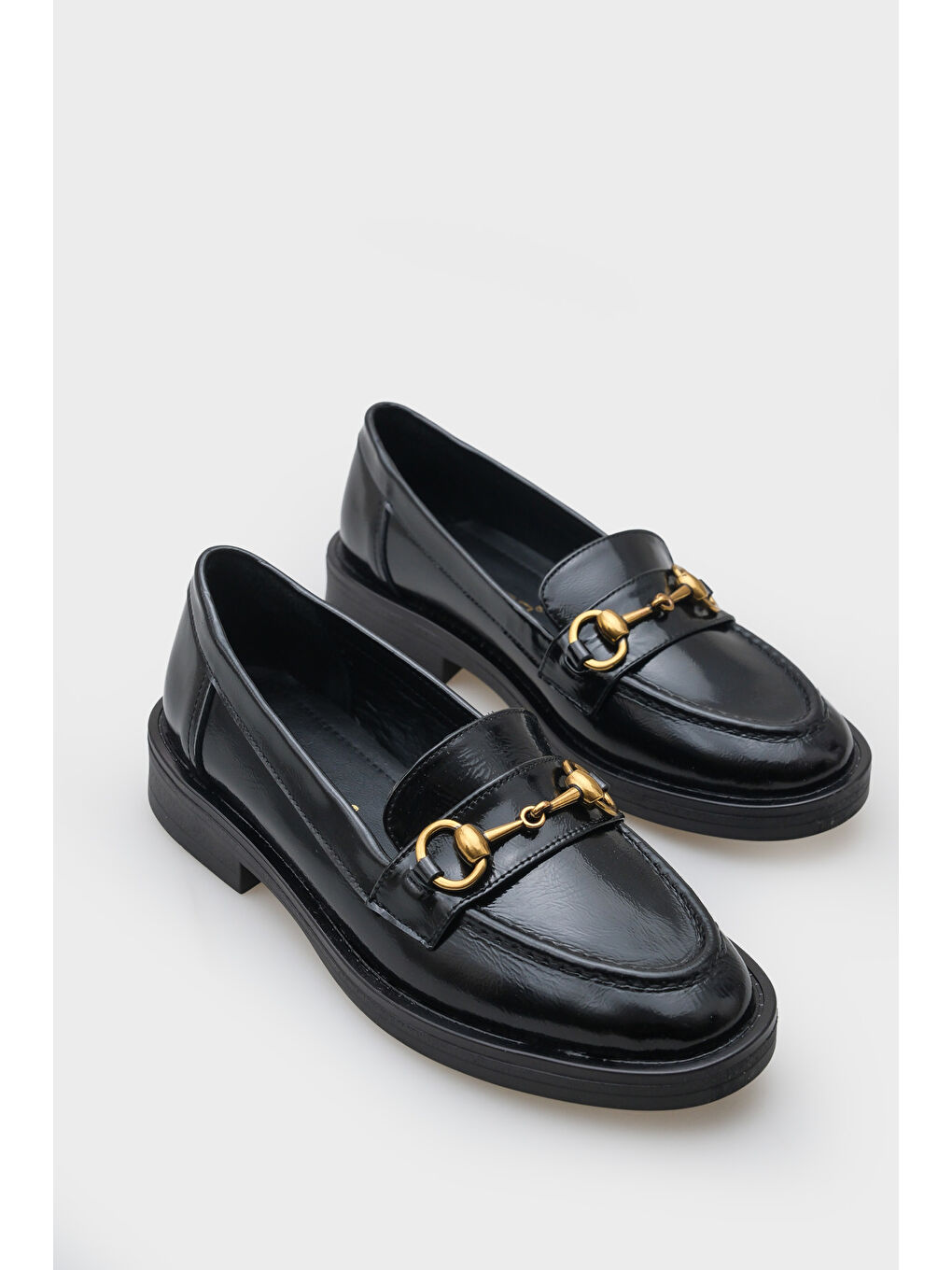 Siyah Valaria Kadın Hakiki Deri Loafer-1