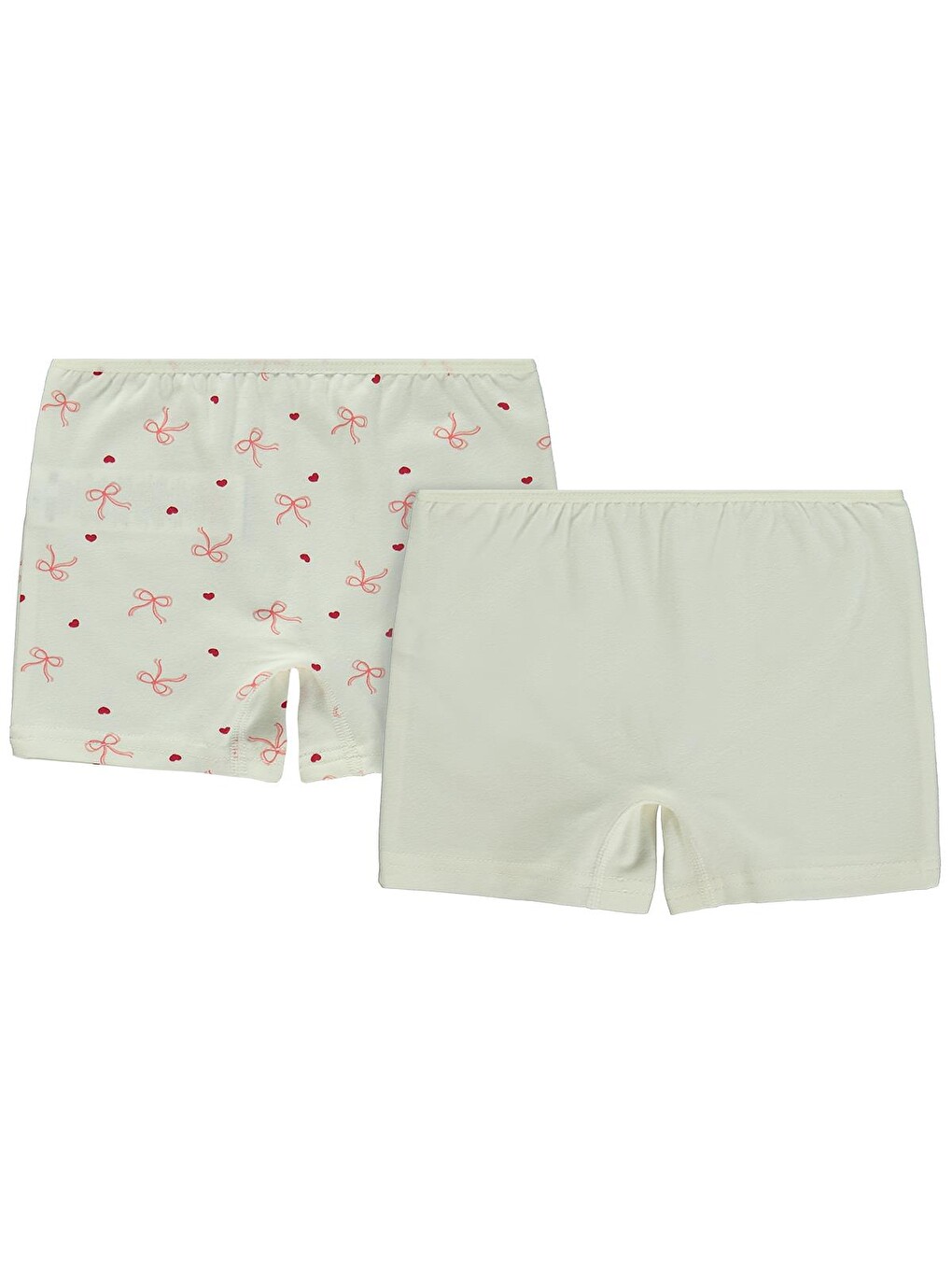Beyaz Girls Kurdele 2-12 Yaş Kız Çocuk 2'li Boxer - Standart-3