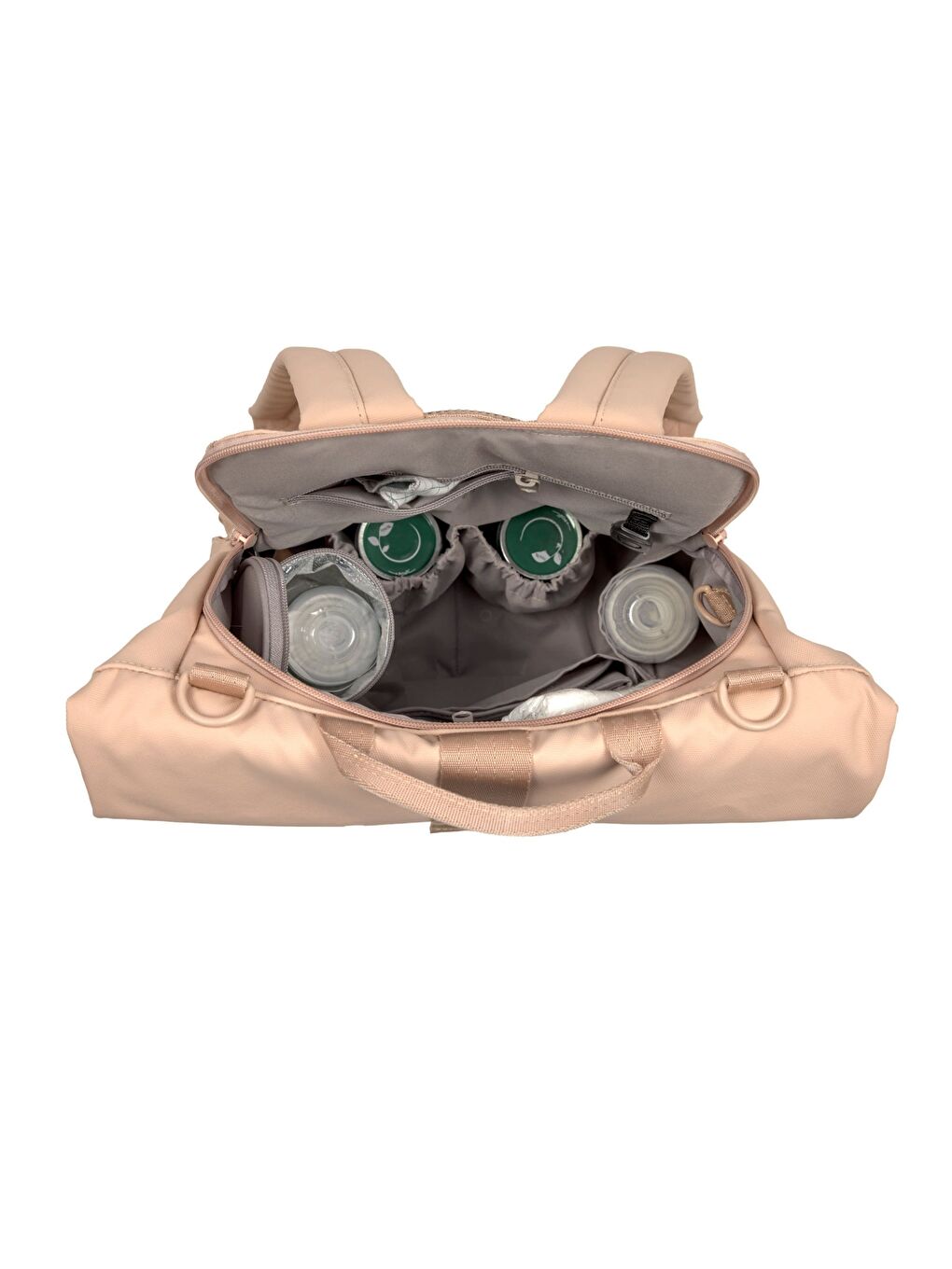 Rolltop Up Bebek Bakım Sırt Çantası Peach Rose-4