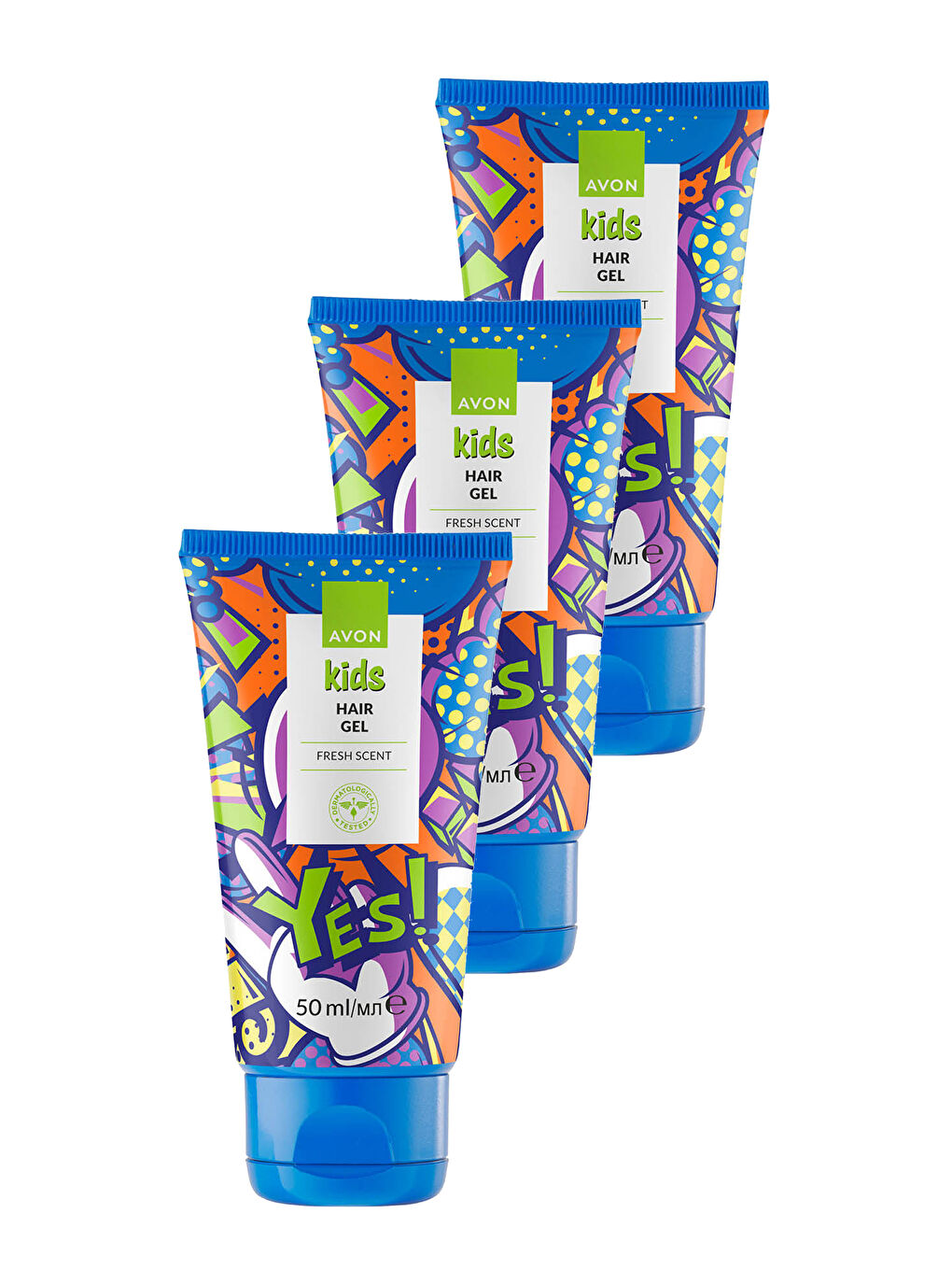 AVON Kids Yes Fresh Kokulu Saç Jölesi 50 Ml. Üçlü Set