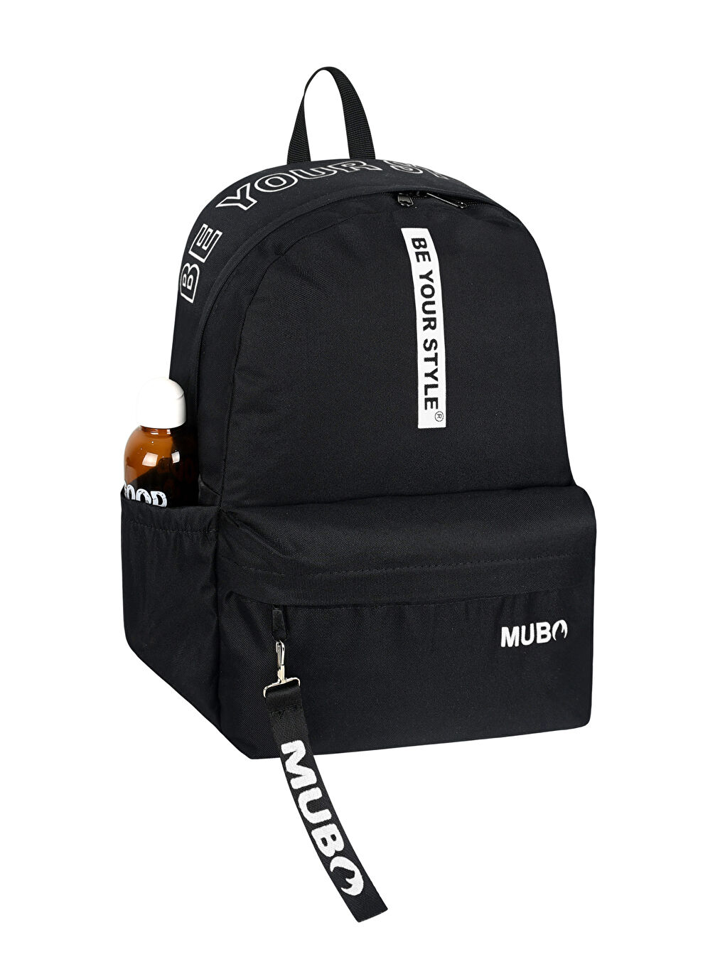 Unisex Siyah Beyaz Geniş Hacimli Günlük ve Okul Kullanımına Uygun Sırt Çantası-2