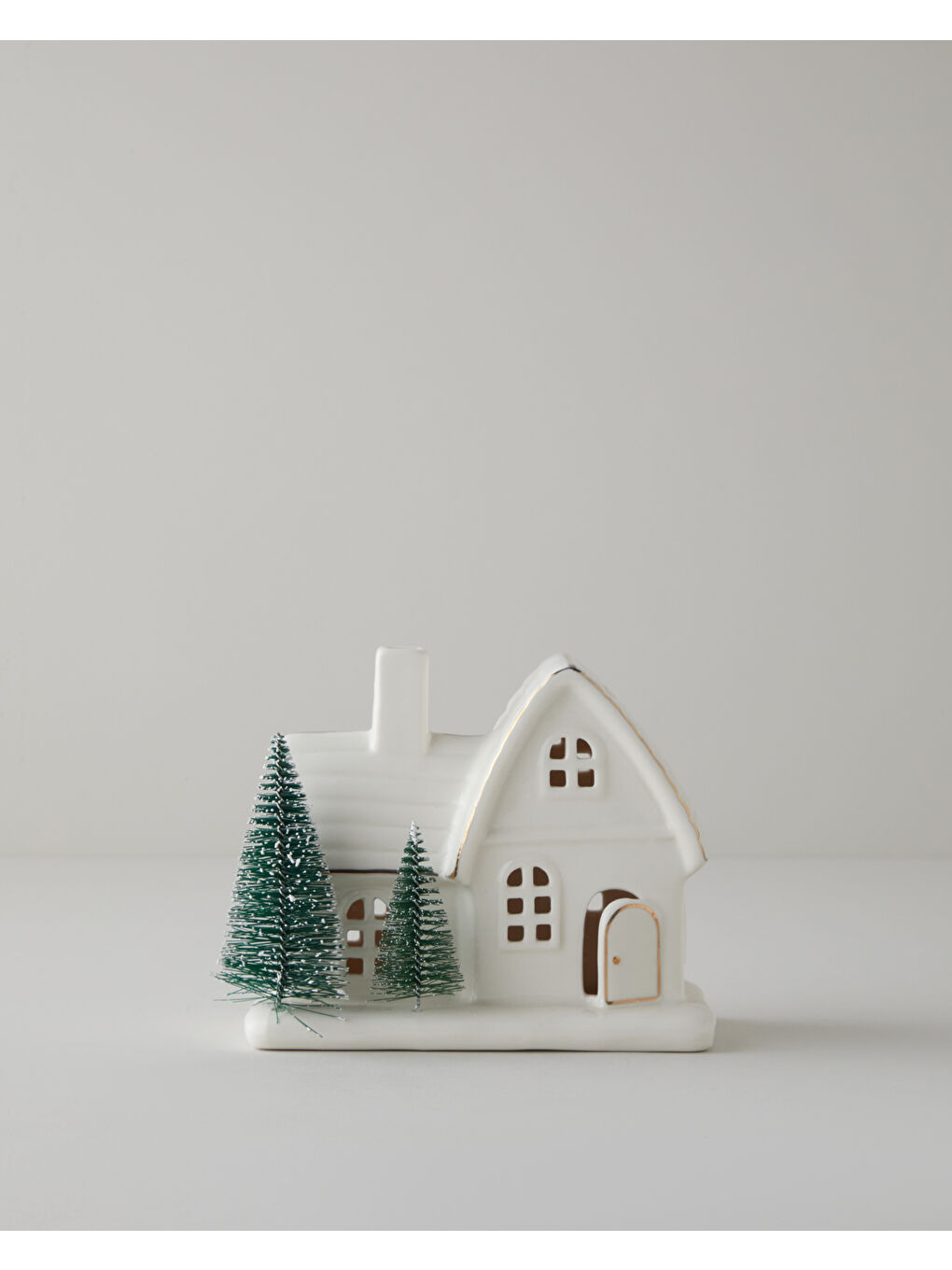 Winter Houses Dekoratif Obje 12 cm Beyaz