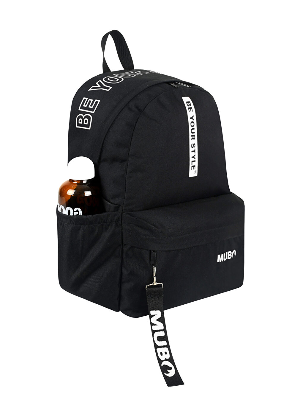 Unisex Siyah Beyaz Geniş Hacimli Günlük ve Okul Kullanımına Uygun Sırt Çantası-3