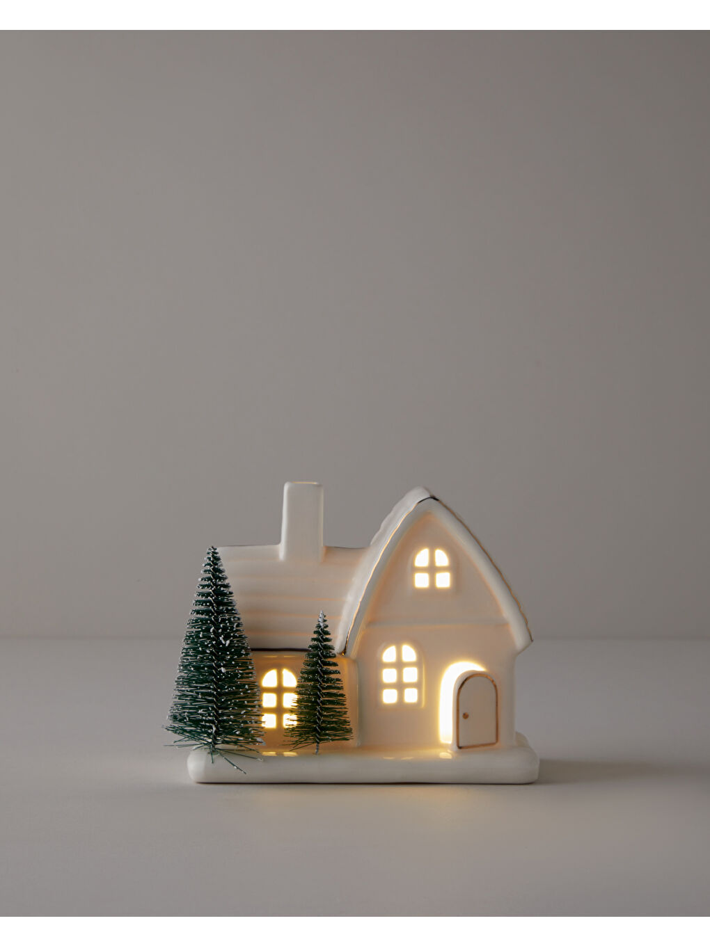Winter Houses Dekoratif Obje 12 cm Beyaz-1
