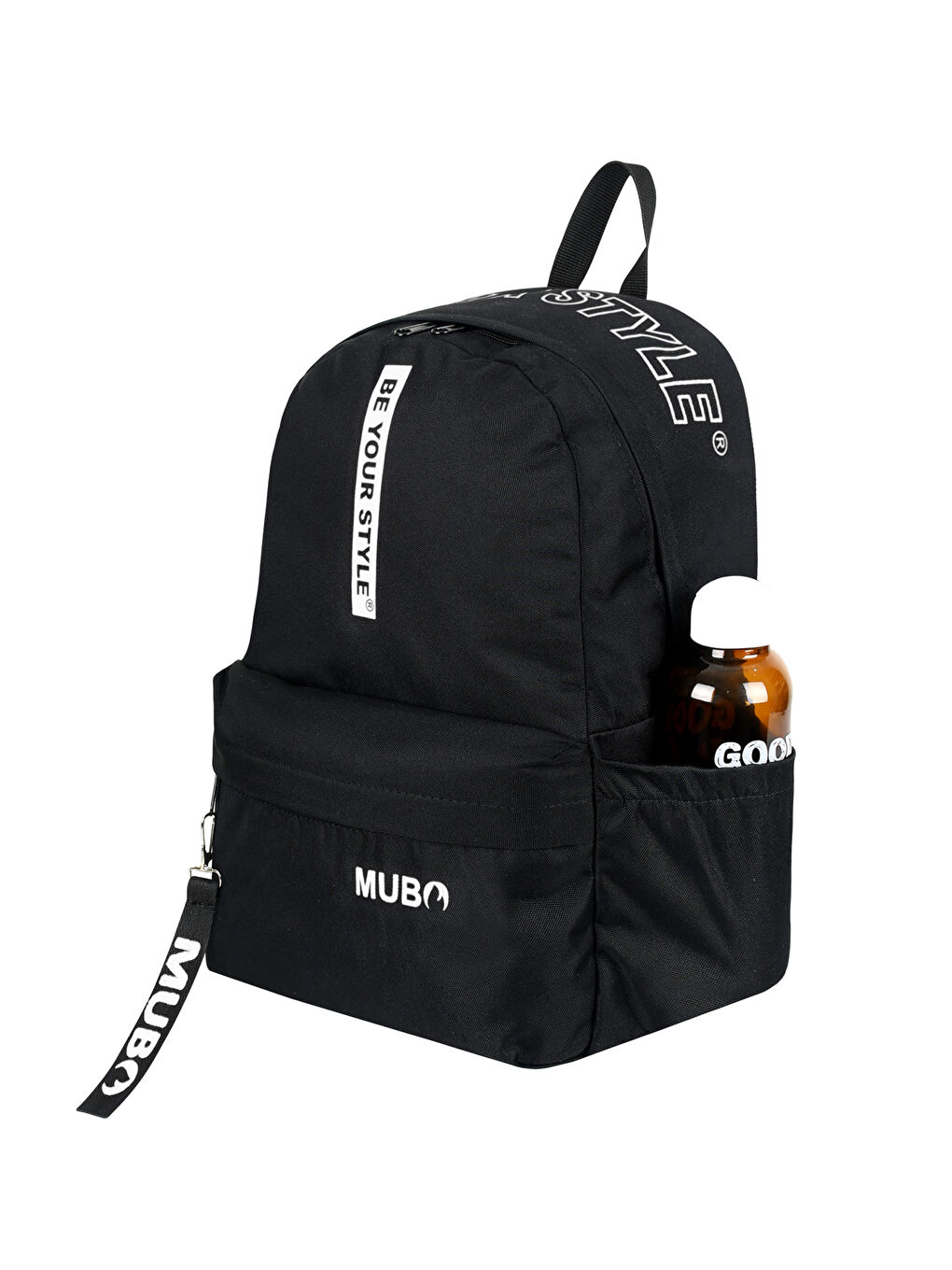 Unisex Siyah Beyaz Geniş Hacimli Günlük ve Okul Kullanımına Uygun Sırt Çantası-4