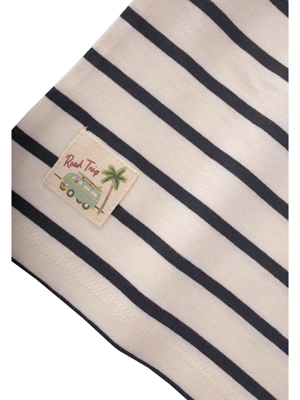 Çizgili Şortlu Takım 1-7 Yaş Siyah-2