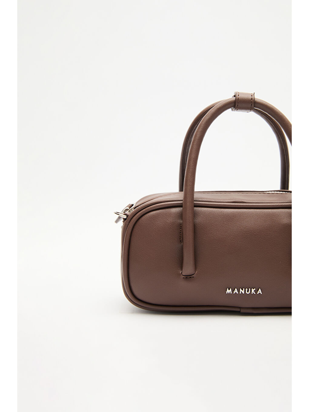 Mini Bowlıng Çanta Kahverengi-3