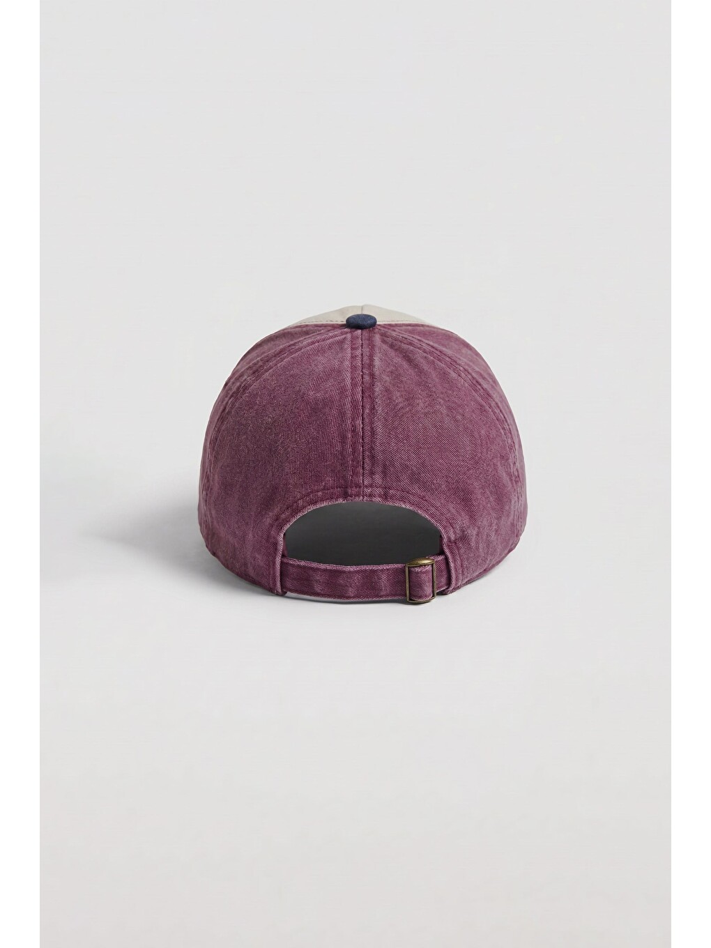 Unisex Eskitme Yıkamalı Shine Retro Baskılı Şapka Bordo-2