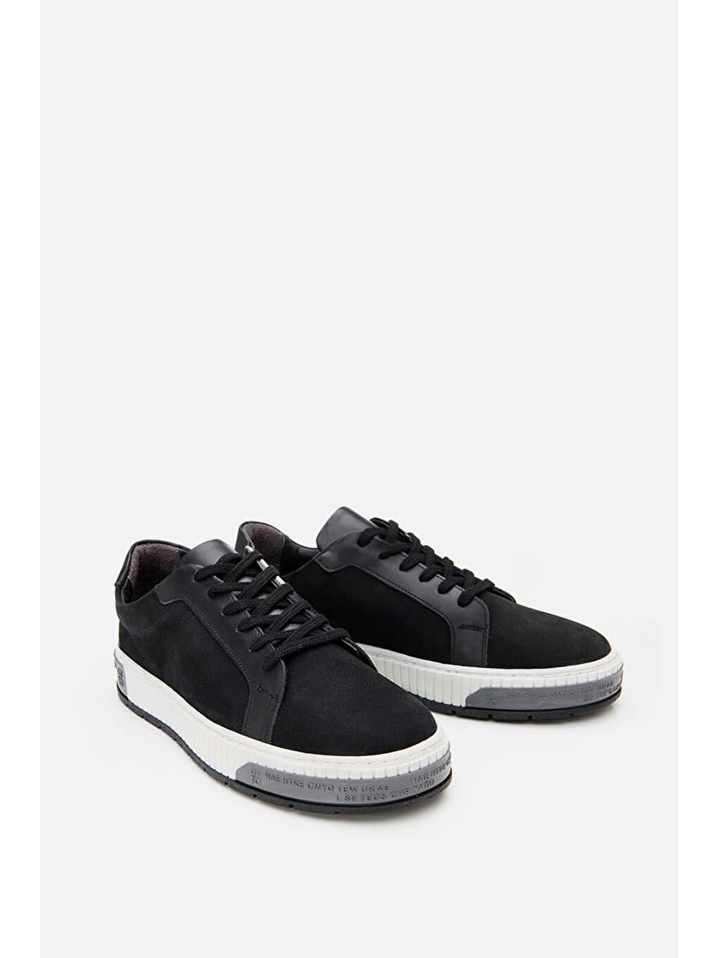 Erkek Nubuk Deri Siyah Günlük Ayakkabı-3