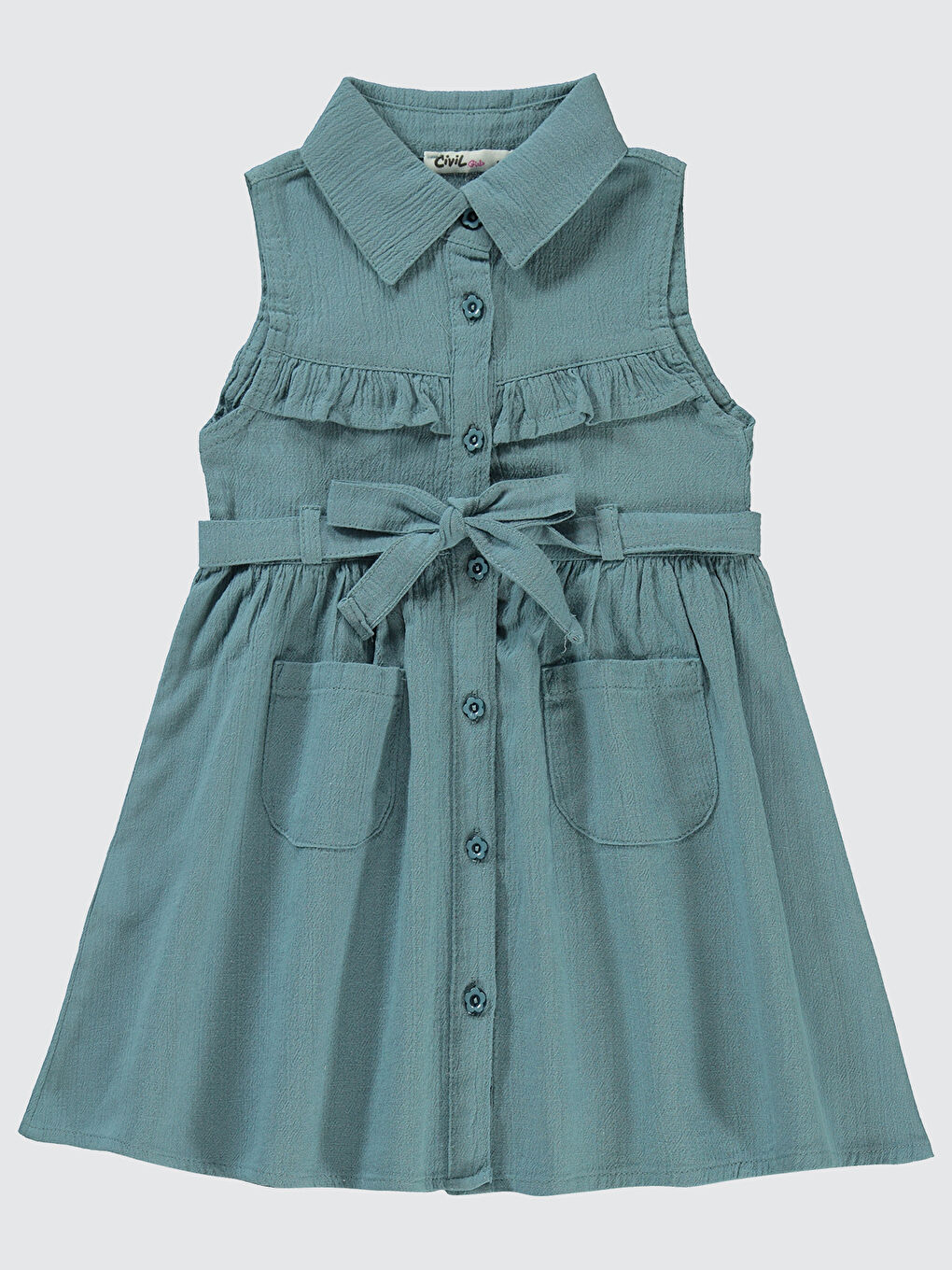 Girls Kız Çocuk Elbise 2-5 Yaş Petrol Yeşili