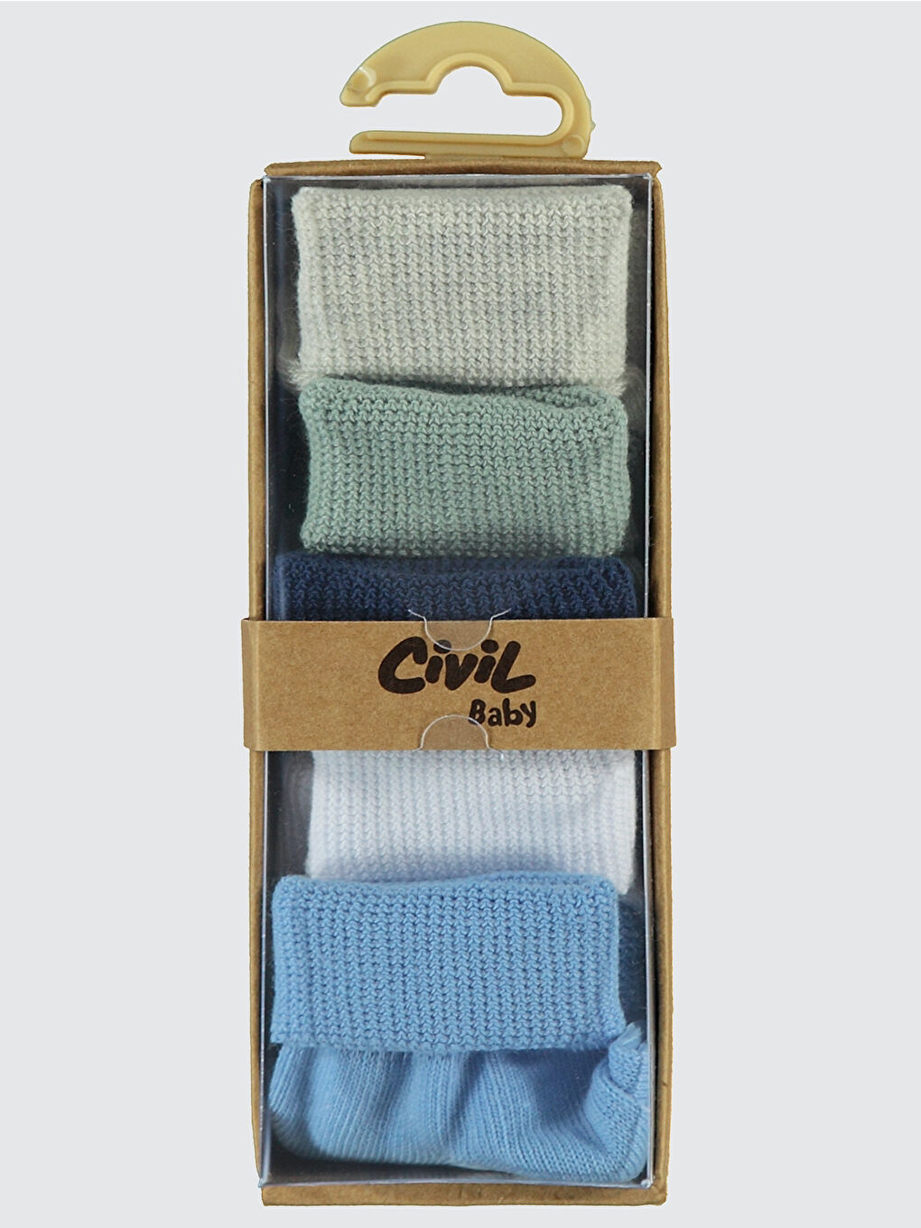 Baby Erkek Bebek 5'li Çorap Set 6-12 Ay Mavi-1