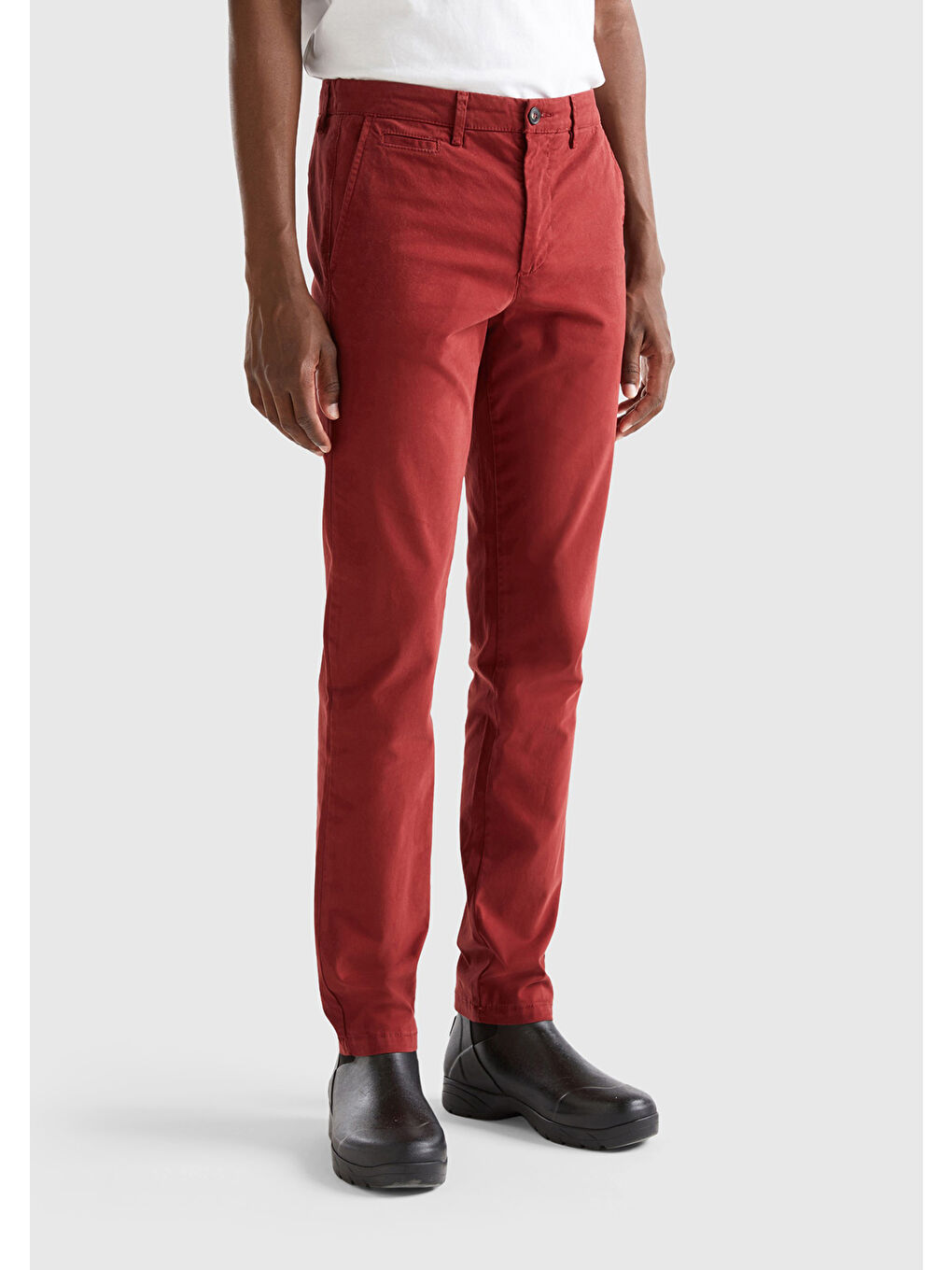 United Colors Of Benetton Erkek Bordo Slim Fit Chino Pantolon