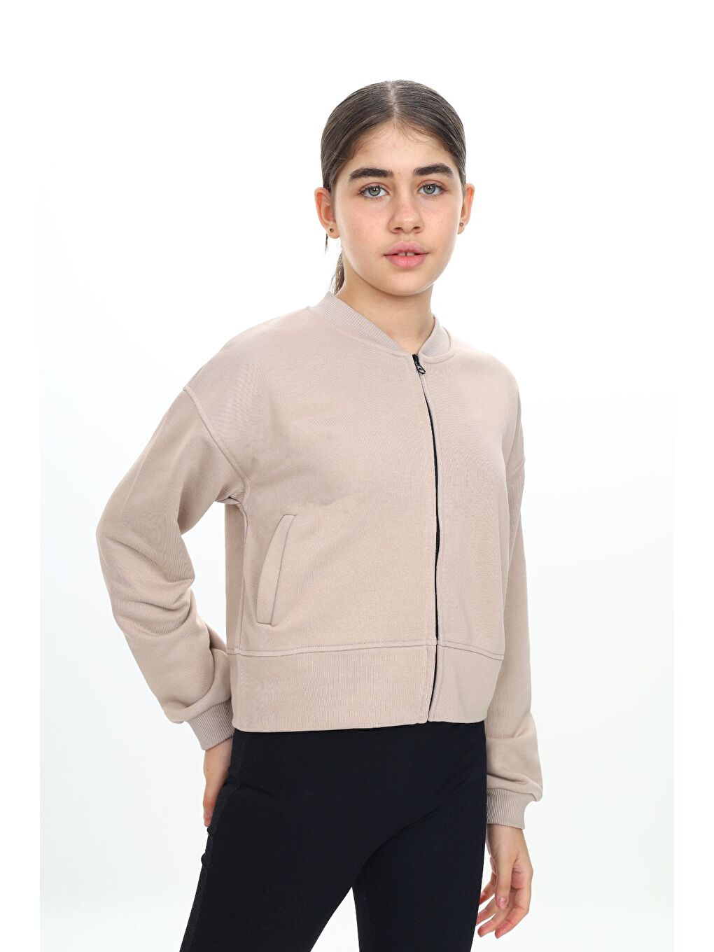 Bej Kız Çocuk Hırka