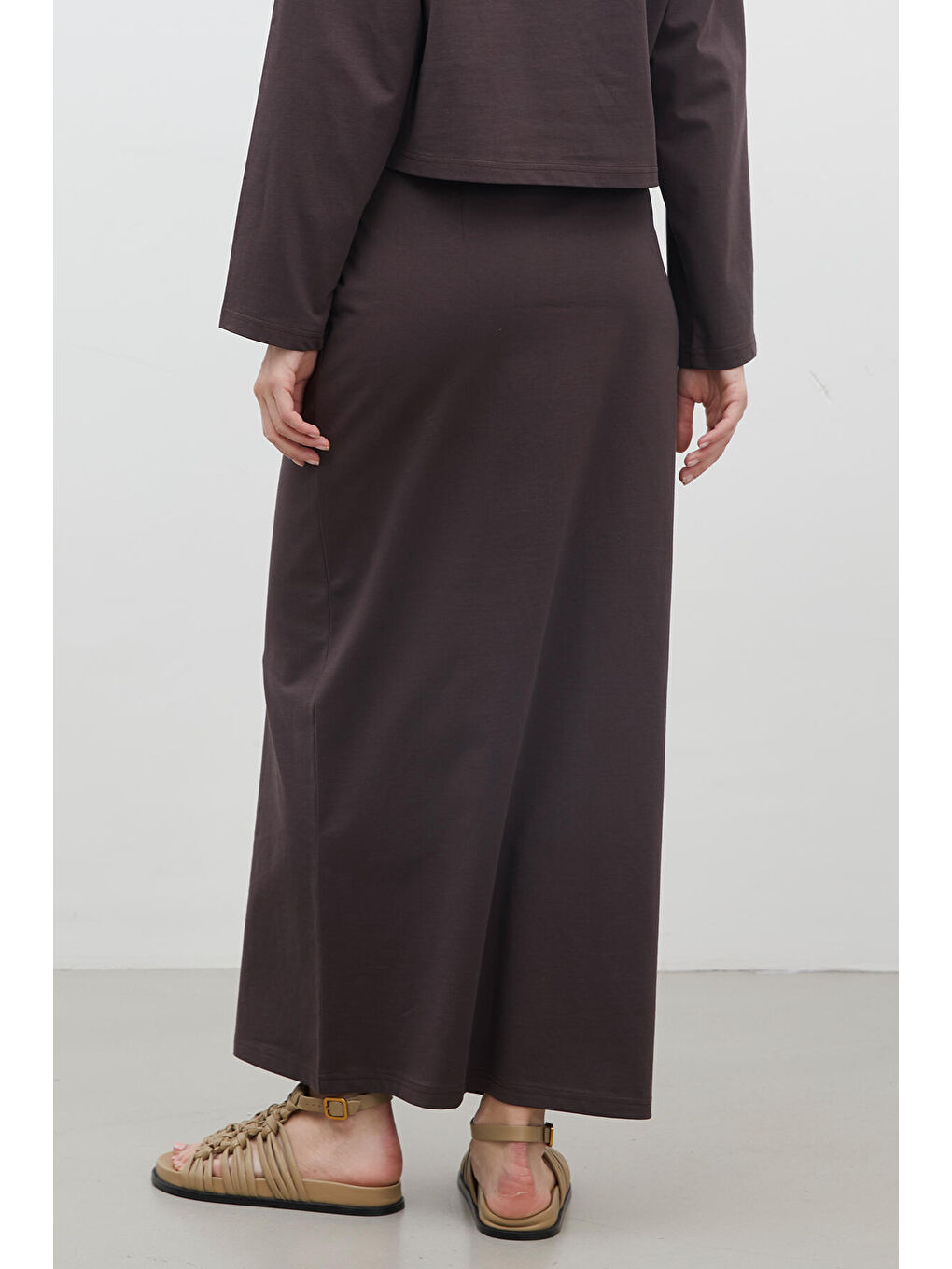 Kahverengi Pamuklu Kalem Etek Acı Kahve-5