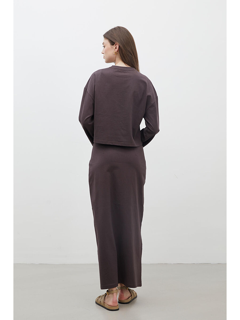 Kahverengi Pamuklu Kalem Etek Acı Kahve-7